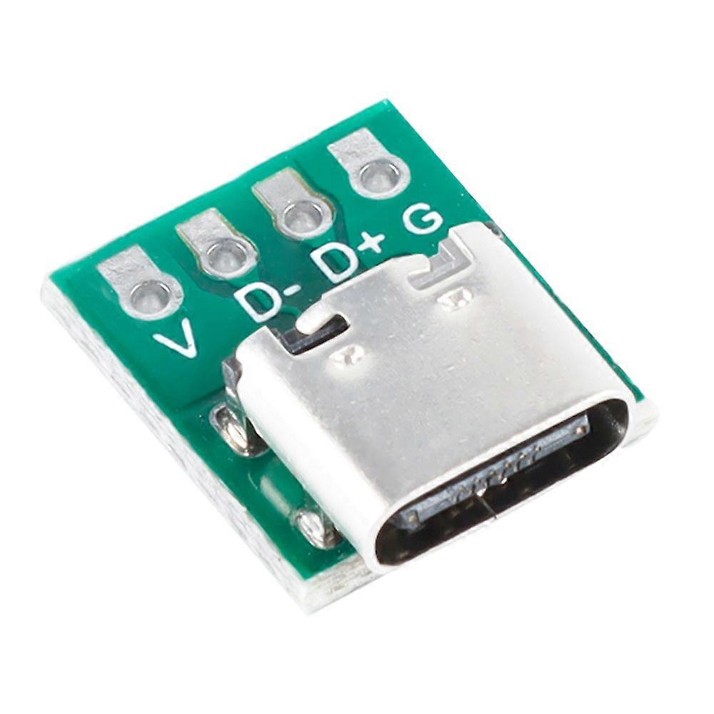 10PCS USB Type C Connector Jack USB-C Port 16 Pin Test PCB Board Adapter 16P Type-C Connector Socket For Data Line Wire Cable