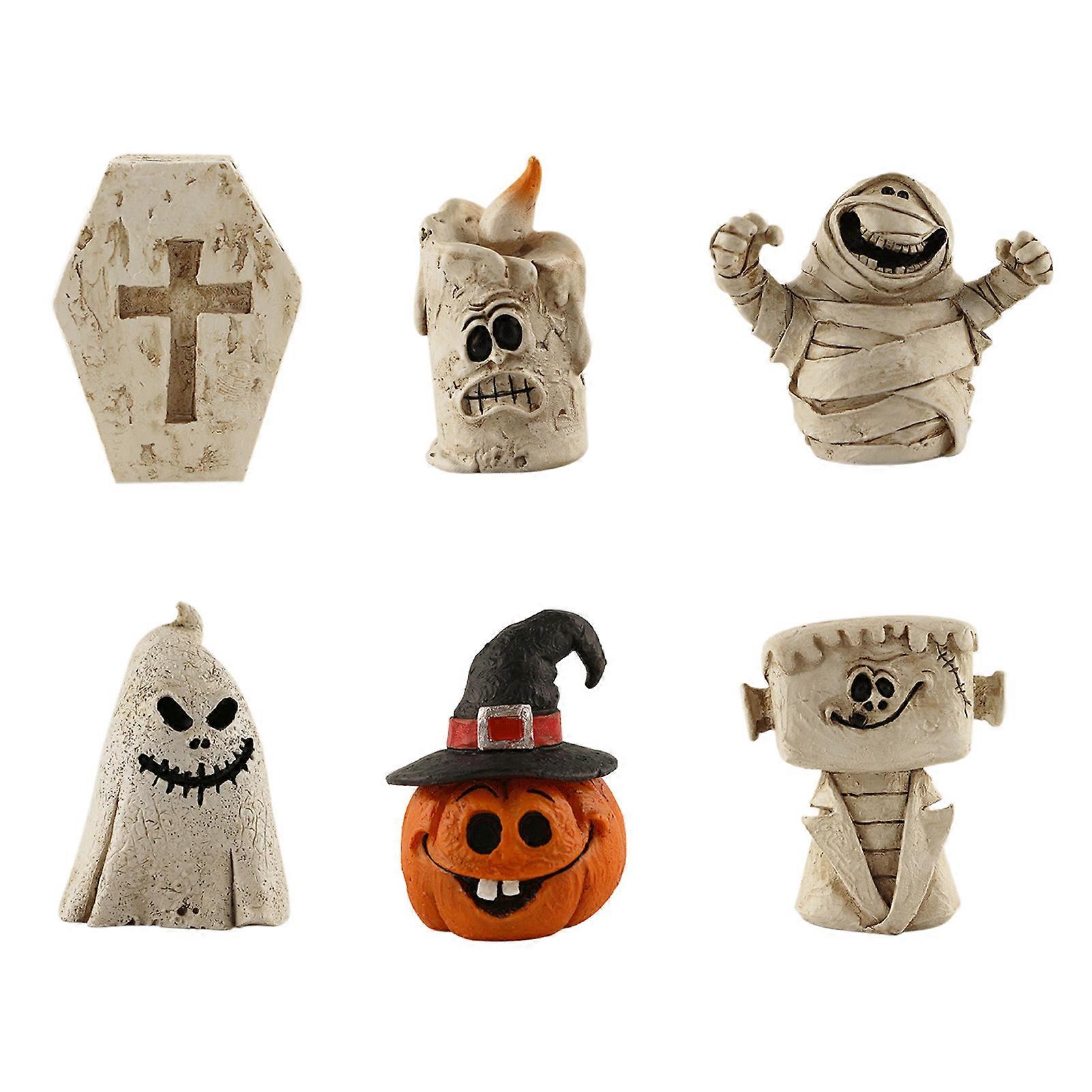 Halloween Pumpkins Head Ghosts Ornament Durable Crafts Decorative Model for Party Decor