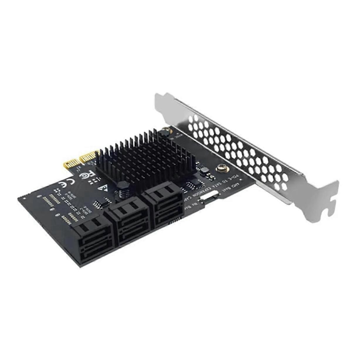 PCI-E to 6-Port SATA3.0 Expansion Card 6Gbps Desktop Adapter for Solid State & Mechanical Hard Disk