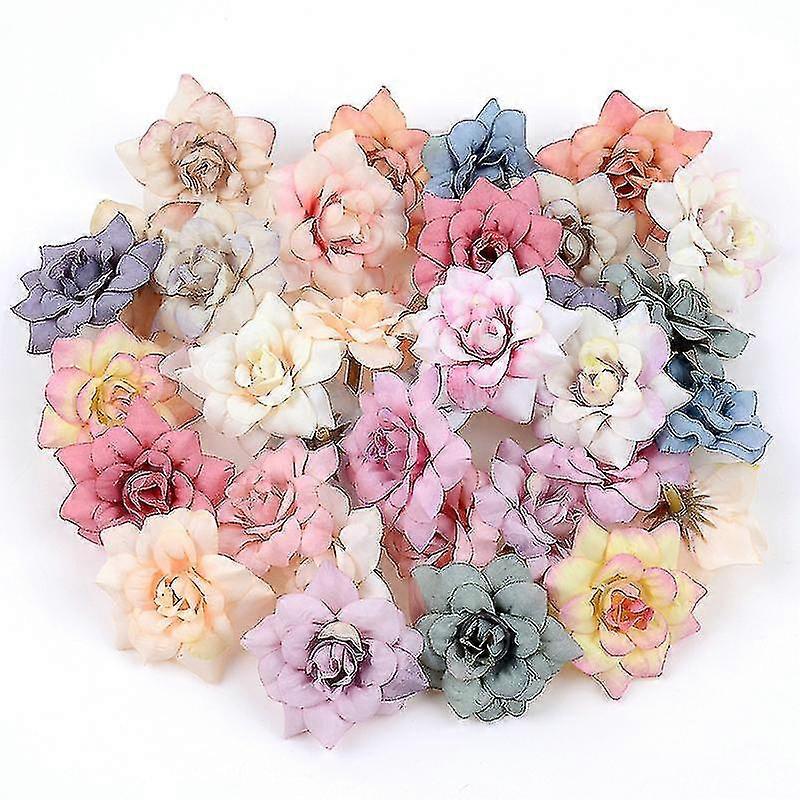 10pcs Flor Artificial 4.19cm Seda Rosa Rosa Rosa