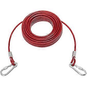 Hond Tie Out Kabel 50 voet - Hond Riem voor Outdoor Camping Yard Training Heavy Duty Tie-out Kabel voor middelgrote grote honden tot 250 pond
