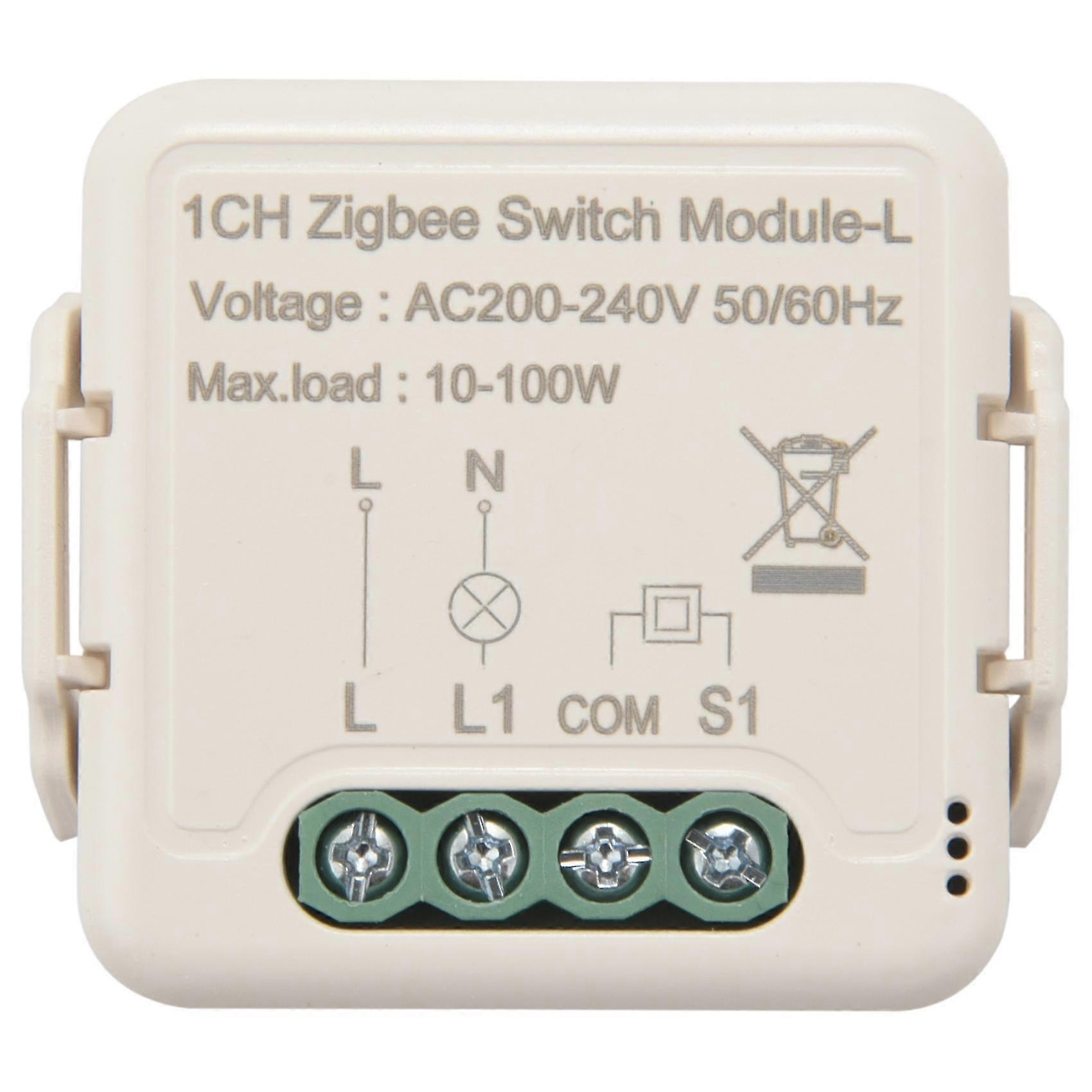 Tuya Zigbee Light Switch Module No Neutral Wire, 2 Way Control Diy Smart Breaker Works With Google H