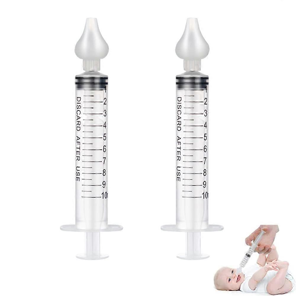 2 pcs aspirateur nasal pour bébé, irrigateur nasal de seringue pour bébé, irrigateur nasal portable pour bébé, embout d’aspiration nasale en silicone réutilisable, sûr et confortable