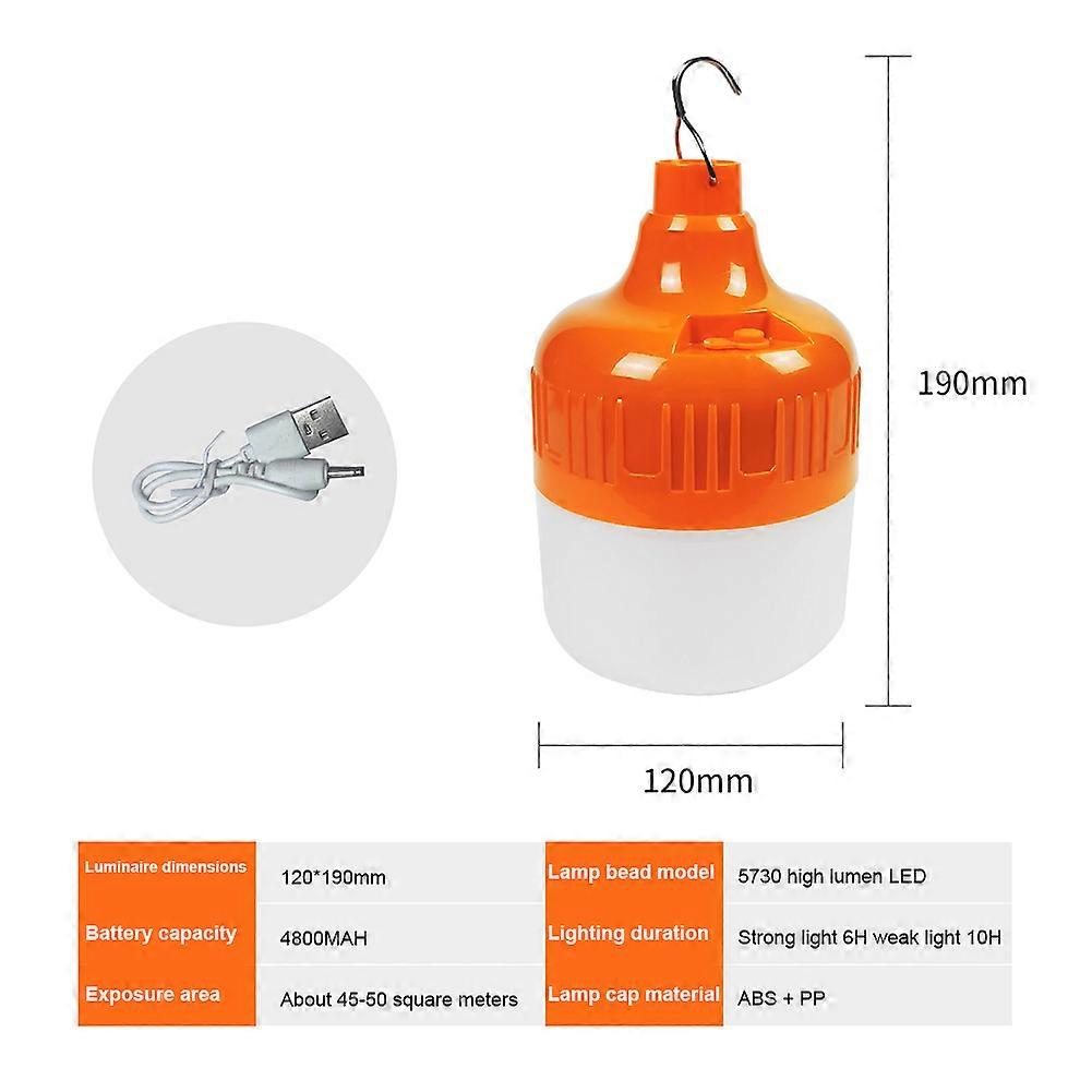 Portable USB Rechargeable LED Lamp Bulbs Hook Up Camping Lanterns Emergency HOT