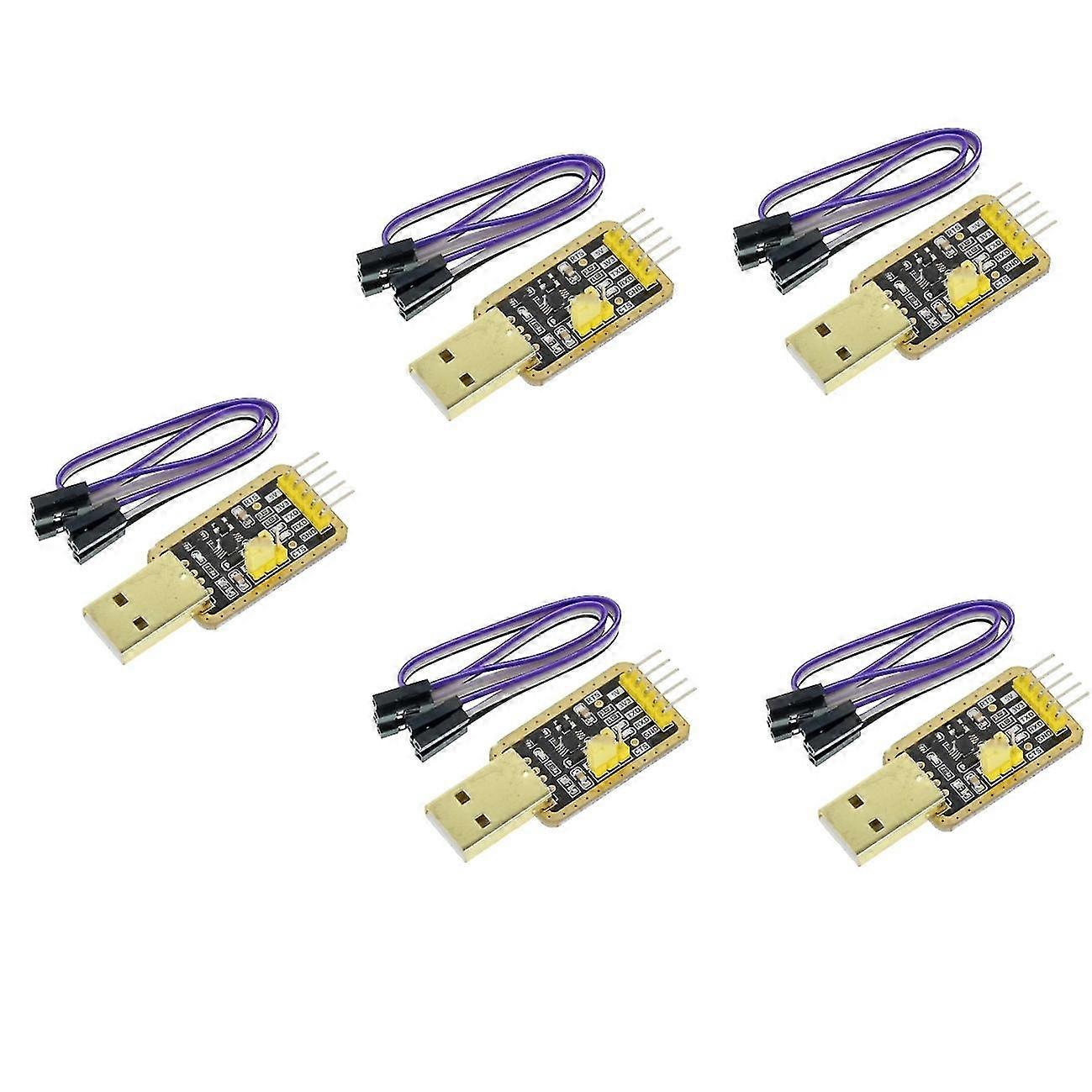 Usb To Ttl Serial Adapter Ch340e Chip Converter Module Debug Cable Ttl To Usb Serial Cable 5pcs