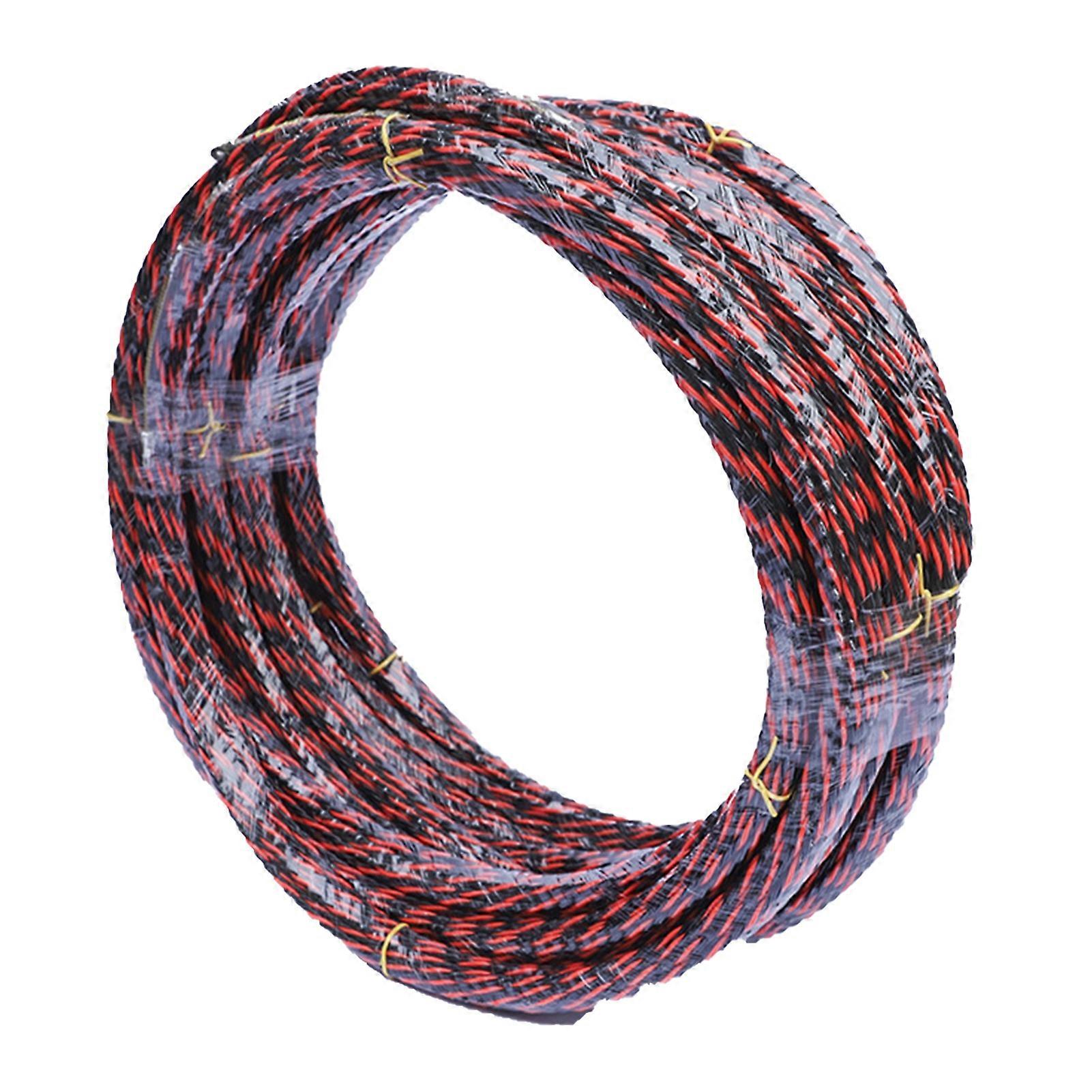 Wire Threader Flat Head Large Diameter Flexible 3 Strand Fish Tape Cable Puller for Electrician 20m / 65.6ft