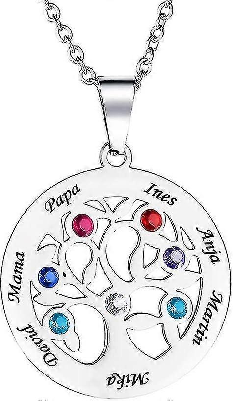 Personalized Family Tree of Life Necklace Mothers Necklace with