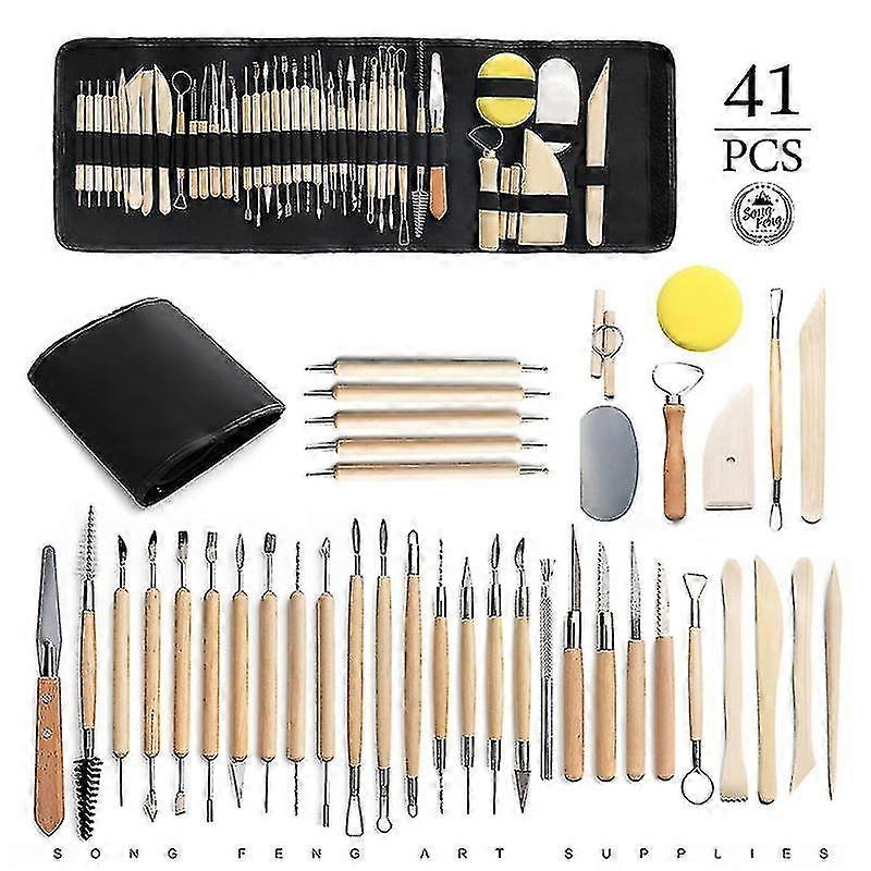 41-Piece Set Of Pottery Tools, Soft Clay Clay Plastic Auxiliary Clay Stone Plastic Combination