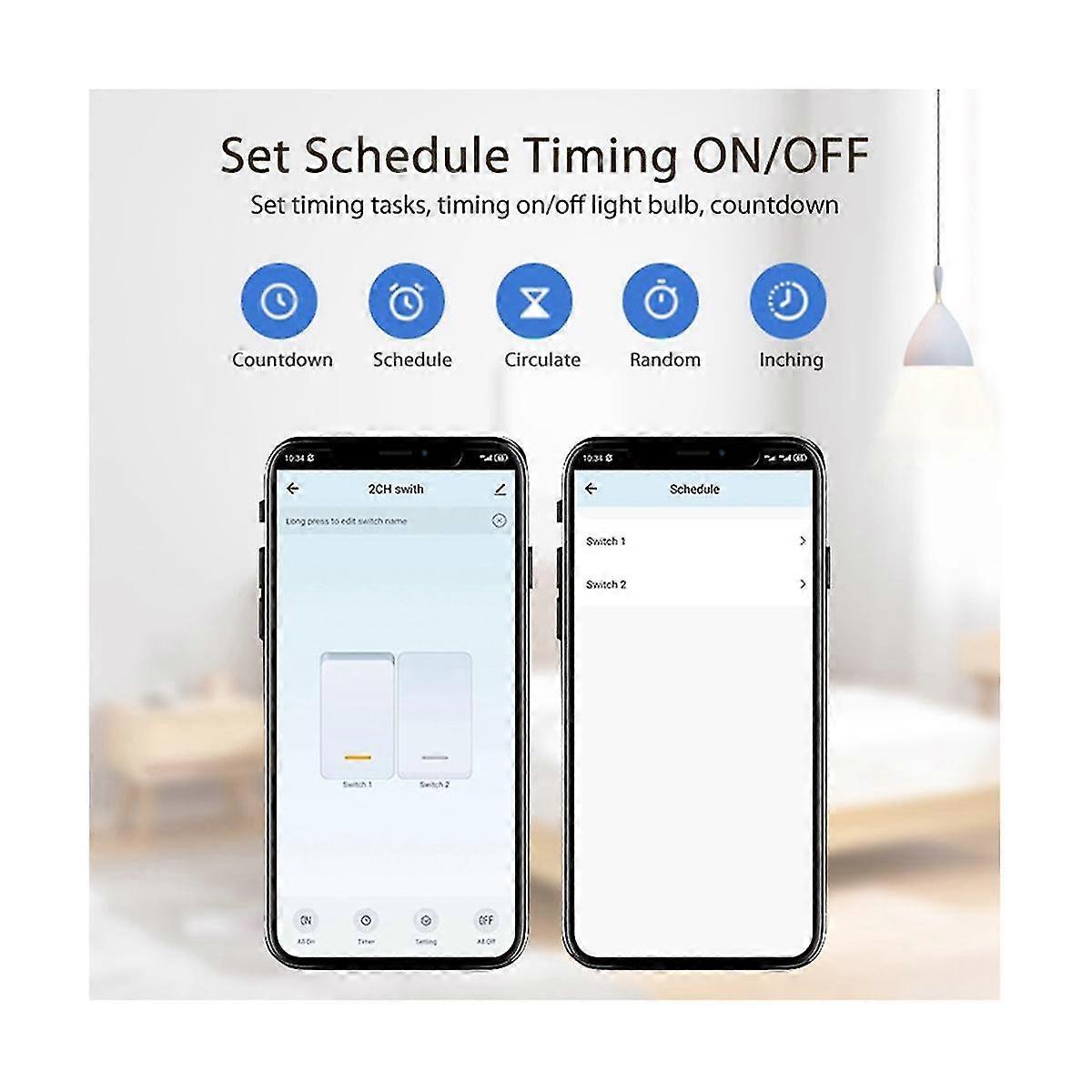 Neo Tuya Wifi Smart 2-way Light Control Switch Module Multi-functional Portable Tuya Wifi Switch Module