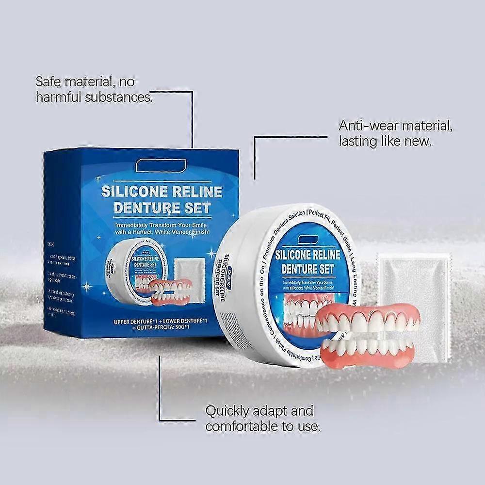 Silikon protes Reline Kit Instant tänder för män och kvinnor