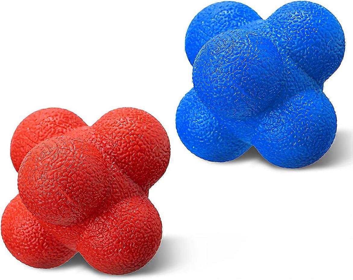 Agility Reflex Training Hexagonal Reaction Ball - High Density Rubber Foam Bounce for Coordination Training