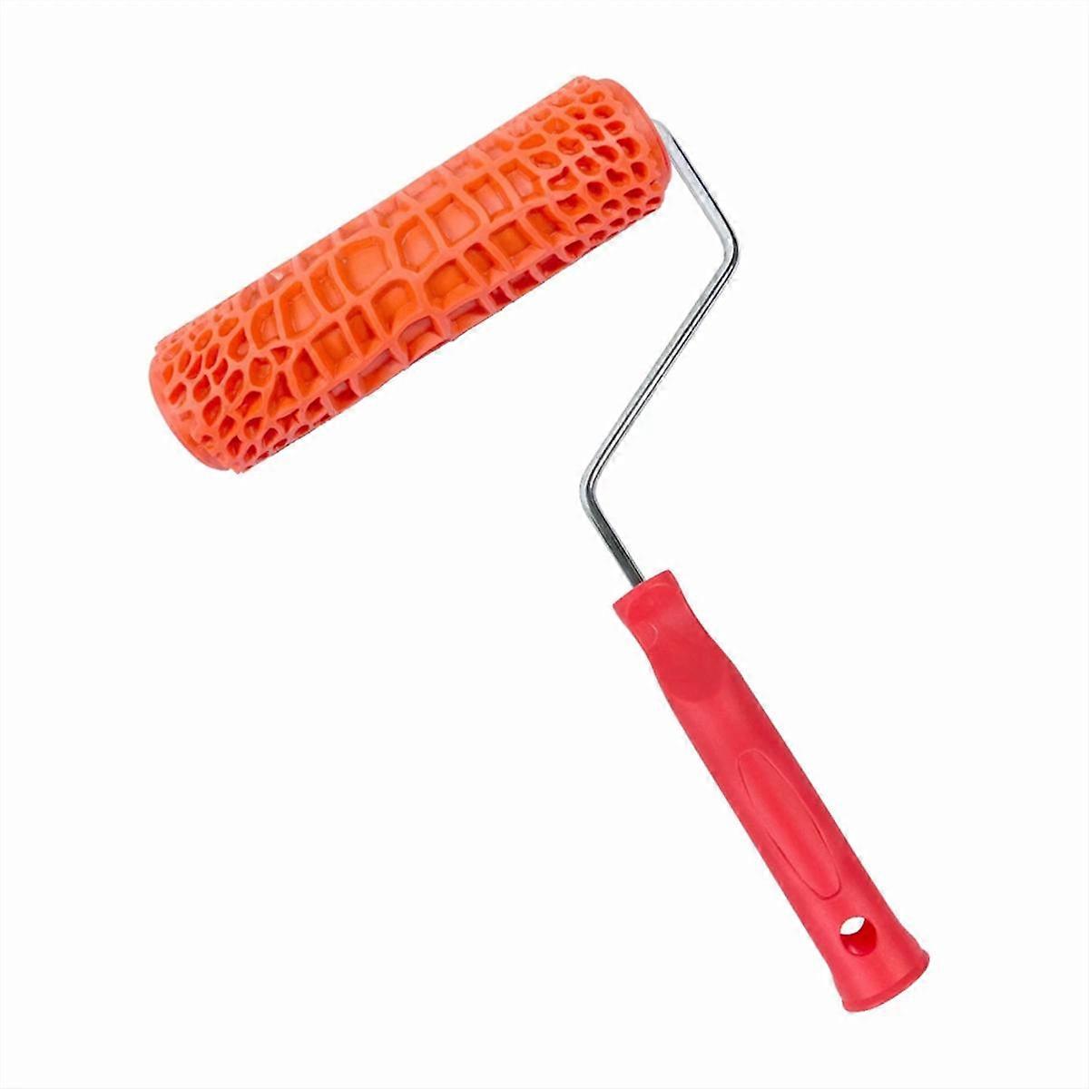 Caoutchouc Imitation CrocodileGrain Motif Peinture Rouleau Bricolage Texture Peinture Pigment Impression Mur Peinture Rouleau avec Poignée