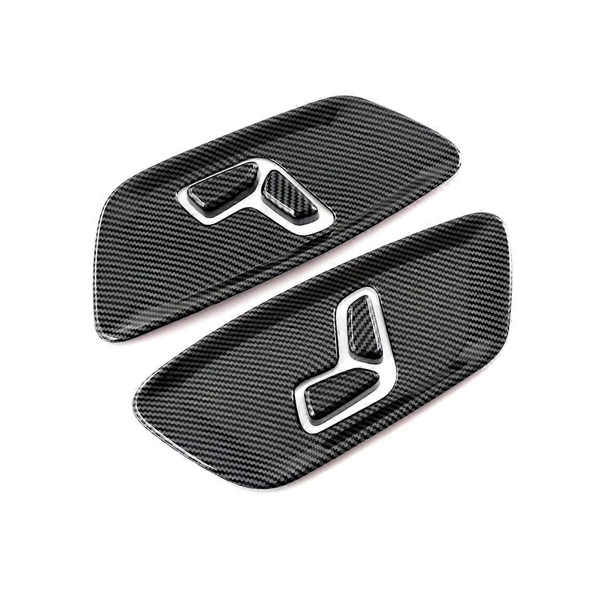 Car Seat Adjustment Switch Buttons Panel Cover Trim for -V 2023 2024 Accessories - ABS Carbon Fiber