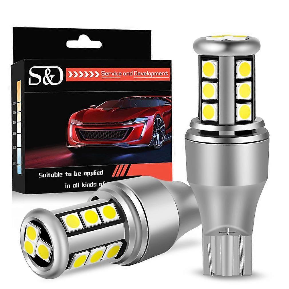 2Pcs Car Signal Light T15 W16W LED Bulb 920 921 912 3030SMD LED Lights Canbus No Error Super Bright White DC 12V Reverse Backup Parking Lamps