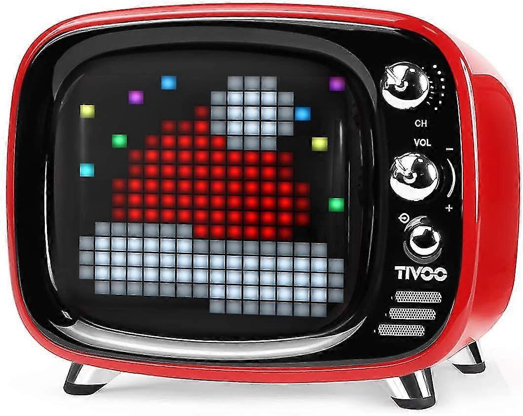 Haut-parleur Bluetooth Divoom tivoo V5.2 avec écran Smart Pixel Art, rouge