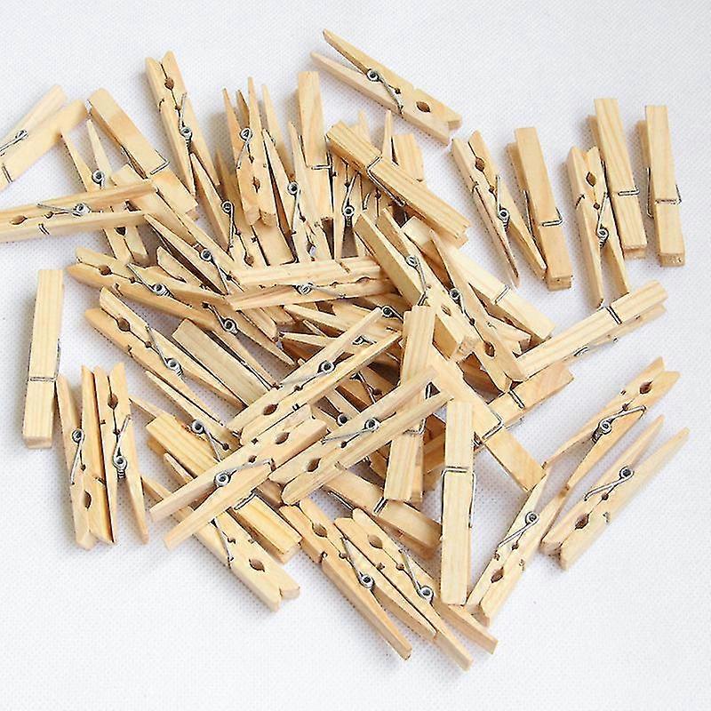 36 hardwood clothes pegs