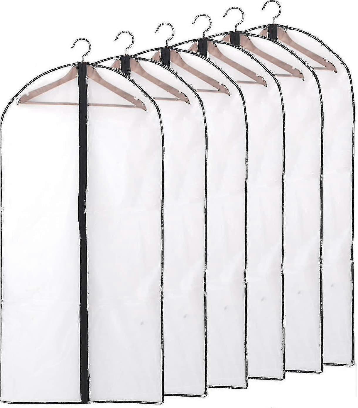 Kleidersäcke, [6 Stück] Transparente Kleiderhülle, mit Reißverschluss