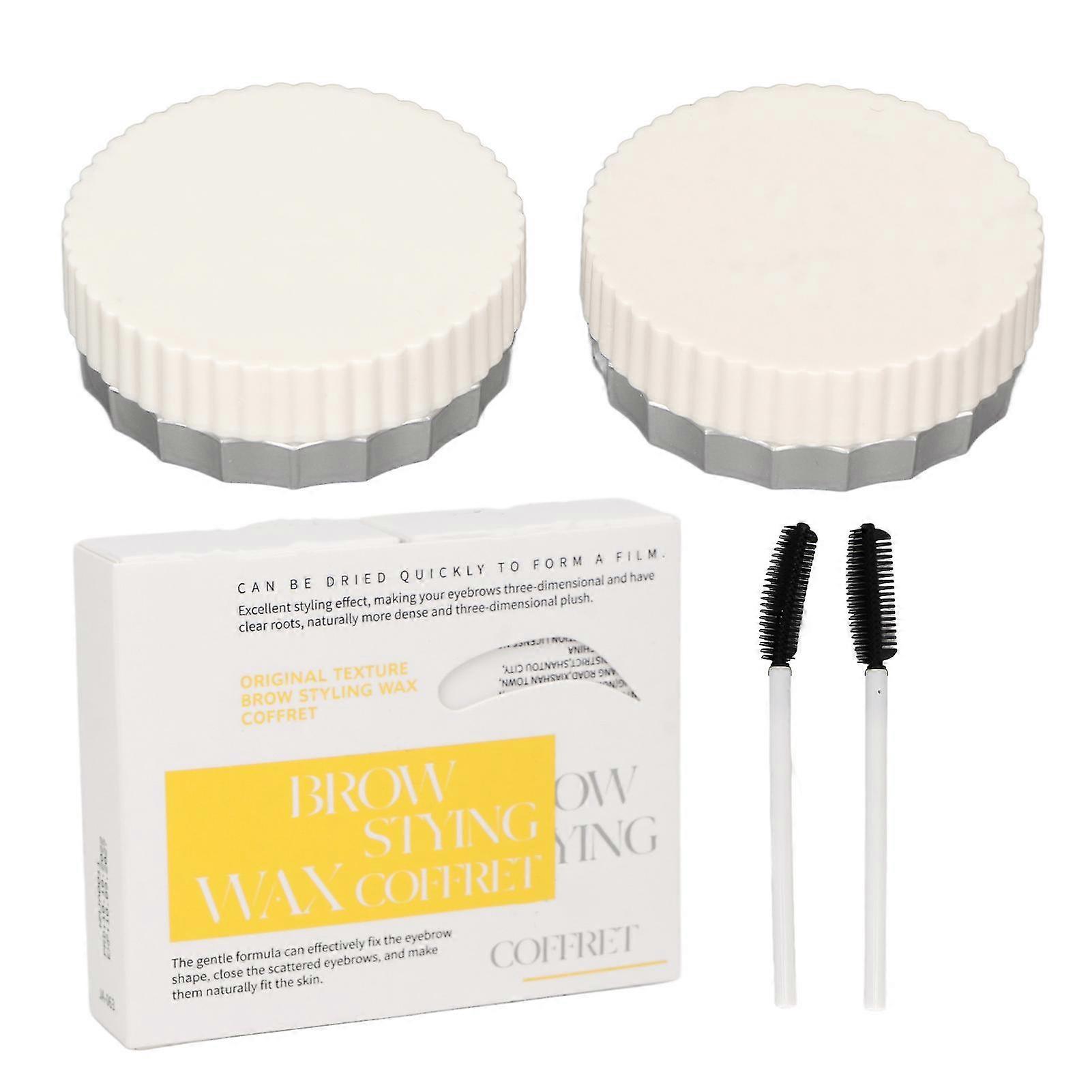 Waterproof Eyebrow Styling Cream - Clear Brown | Quick Dry Formula | Double Ended Brush