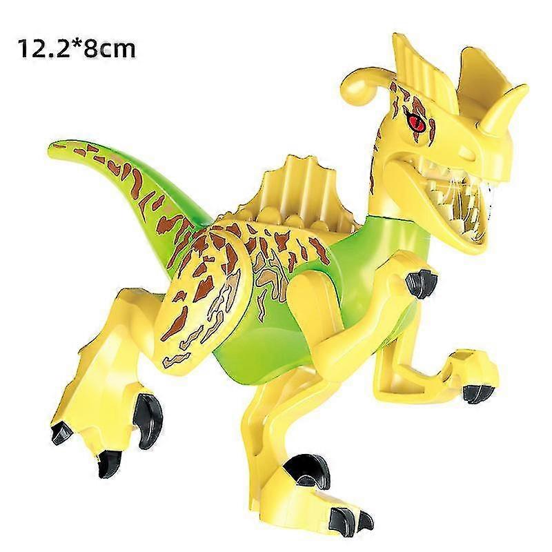 8τμχ Jurassic Dinosaur Building Blocks T-rex Velociraptor Brachiosaurus Dimetrodon Action Figures Παιδικό Παιχνίδι Δώρο-XT