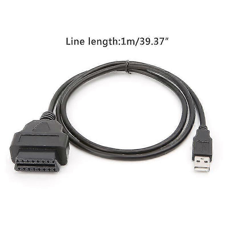 16pin Obd2 To USB Port Charger Adapter Cable Connector Diagnostic Tool