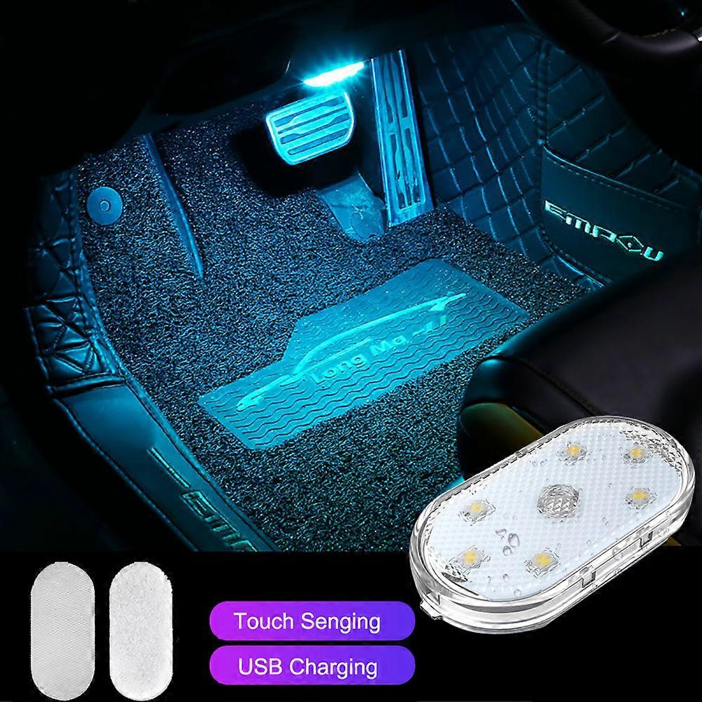 Portable LED Interior Touch car light Mini Size Rechargeable Inspection car lights Auto Reading Lamp Nylon Sticker Dome car light