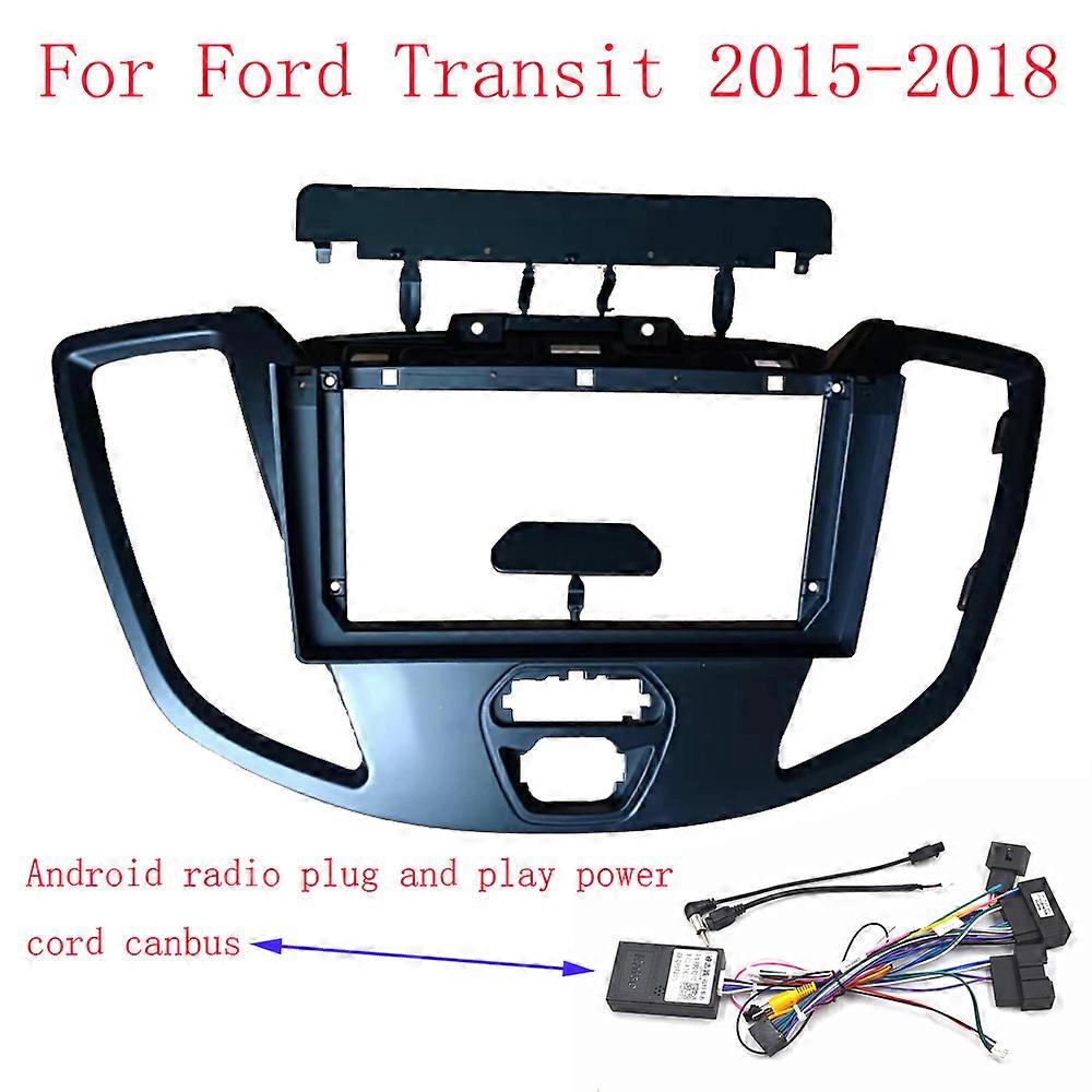 9 Inch For Ford Transit 2015-2018 Car Radio Android MP5 Player Stereo Casing Frame 2 Din Head Unit Fascia Dash Board Cover