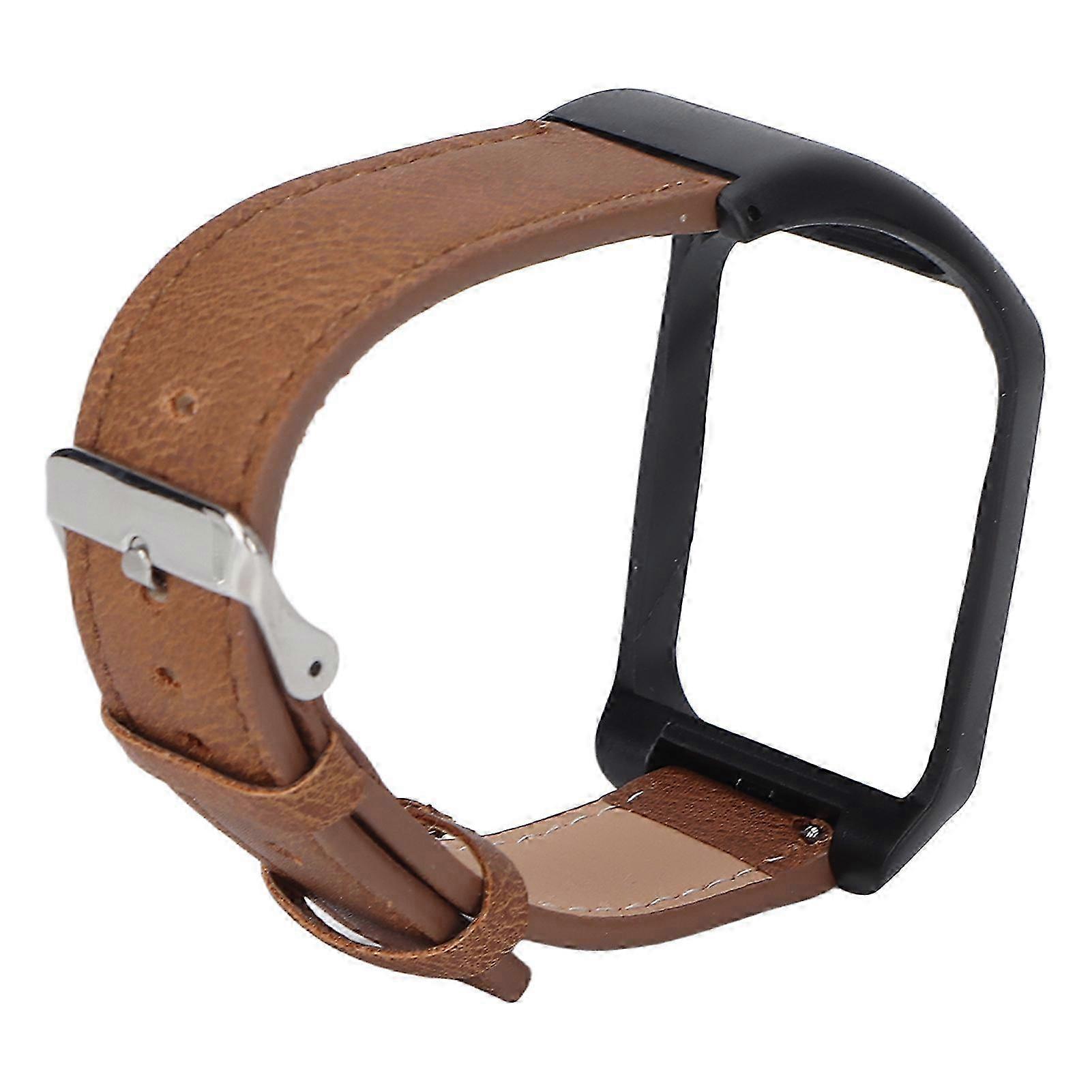 Smartwatch Band Strap Retro Brown Leather Wrist Watchband for Runner3 Adventurer