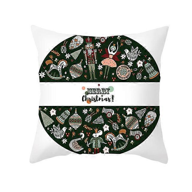 Christmas Pillowcase Xmas Tree Fairy Nutcracker Peach Skin Pillow Case Christma Home Decor New Year 2024 Sofa Car Cushion Cover