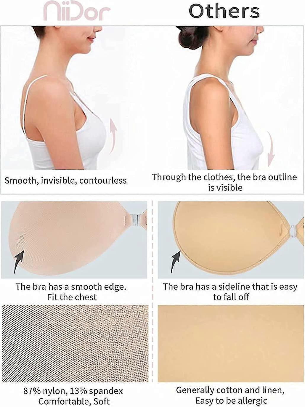 Reggiseno Adesivo LeolamVaed - Senza Spalline, In Silicone, Push Up, 2 Paia - Foto 4