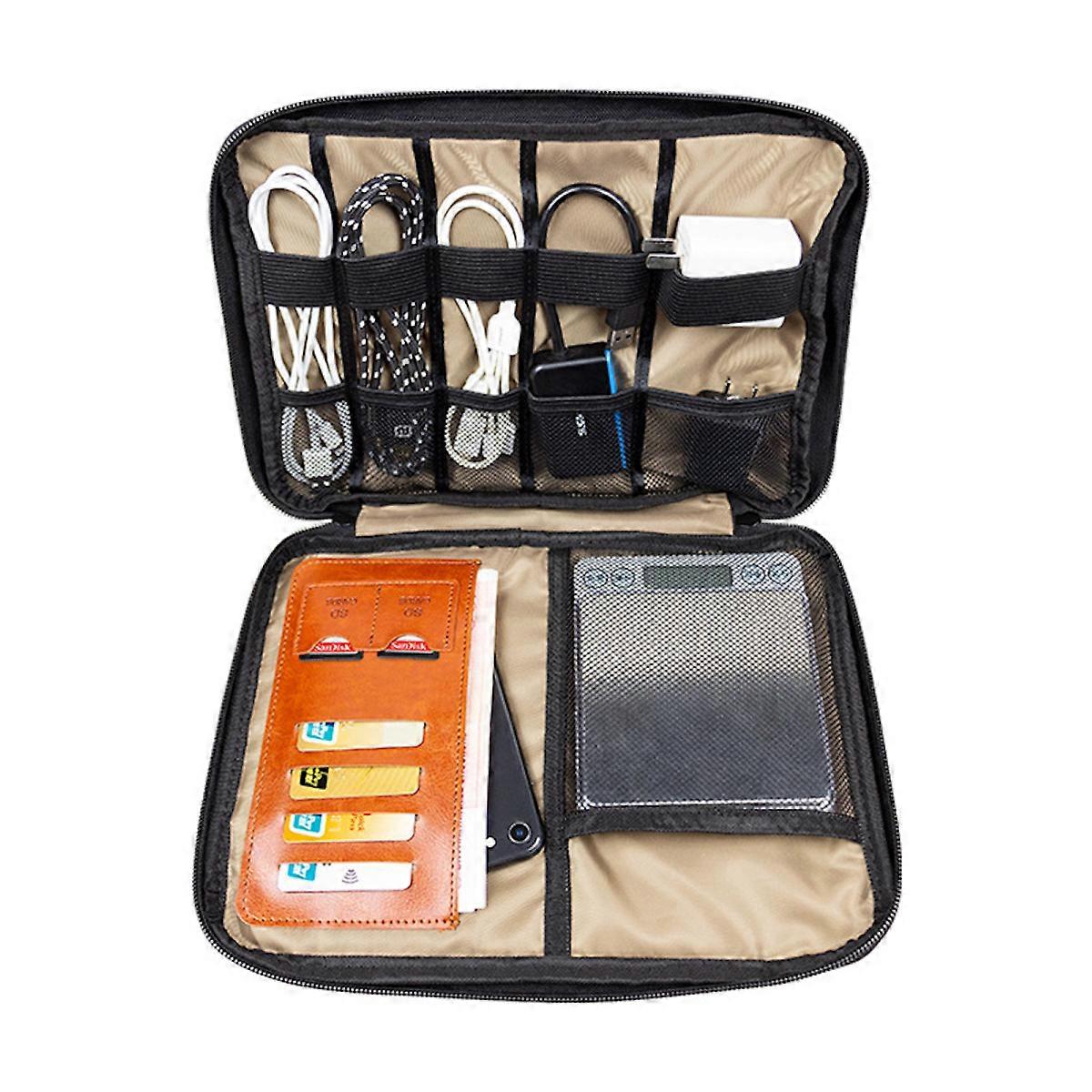 Potable Travel Gadget Bag Black Cable Organizer Bag Multi Functional Electronics Accessoires Storage Case