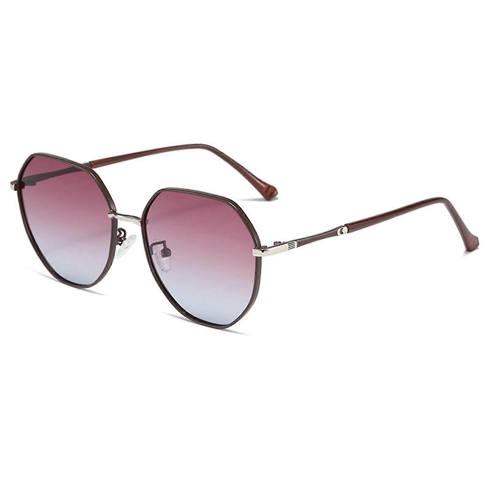 Polarized Sunglasses Lightweight Fashion Big Metal Frame Sun Protection