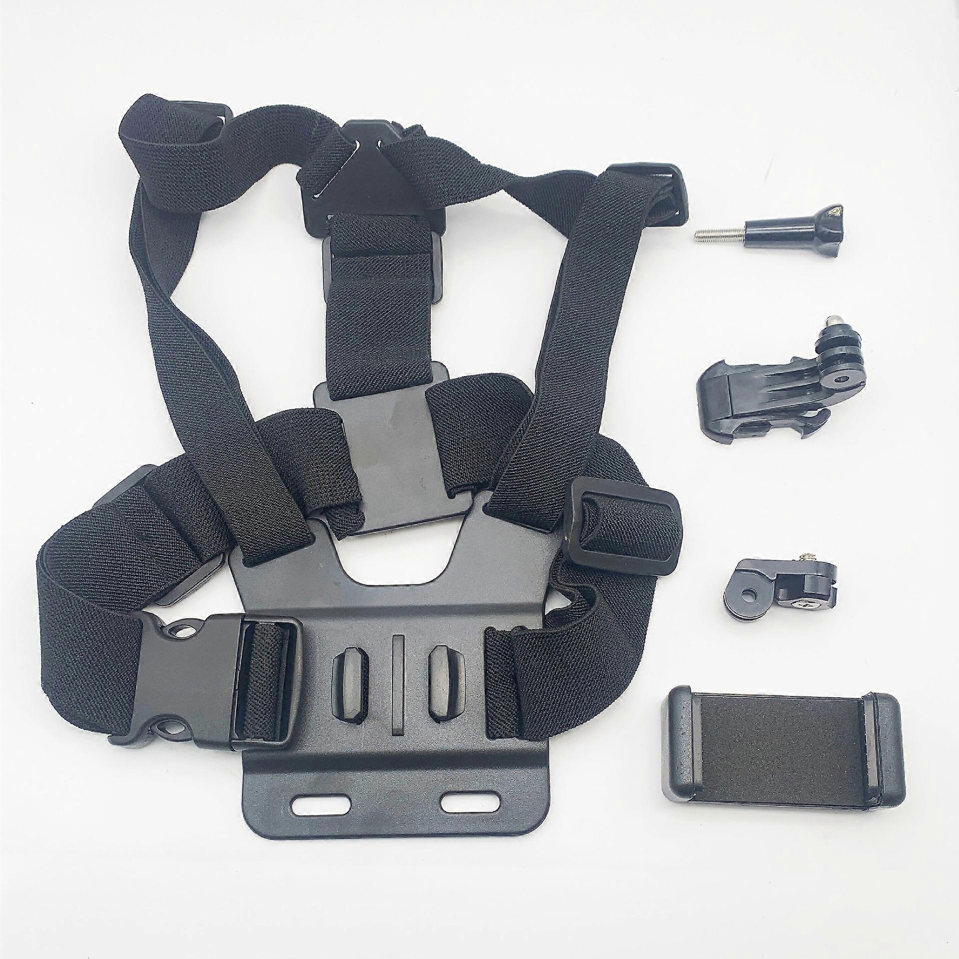 Camera Chest Mount Strap Harness for Action Camera,Adjustable Cell Phone Chest Mount Strap with Sports Camera Installation Bracket kit