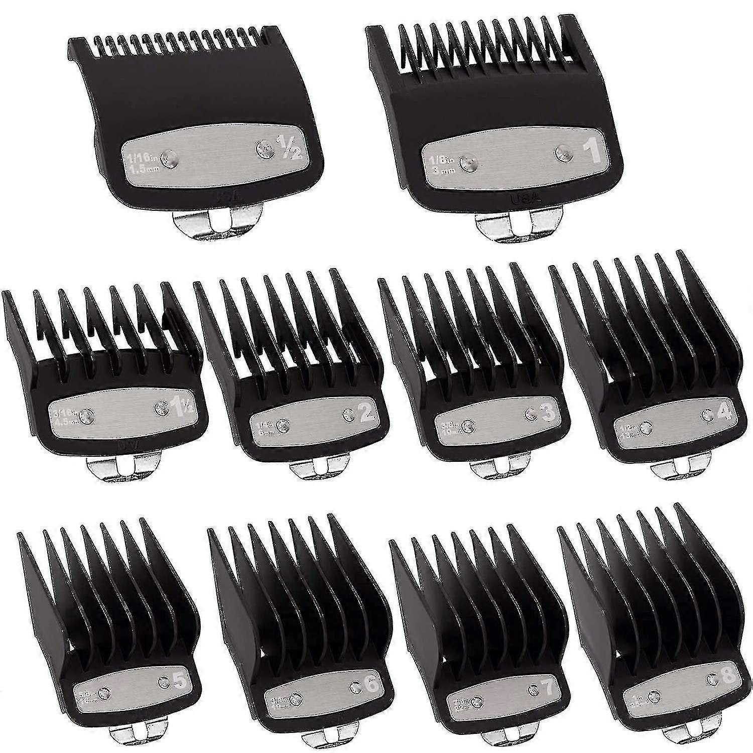 Clipper Guards Cutting Guides For Wahl Clipper With Metal Clip(pack Of 10)