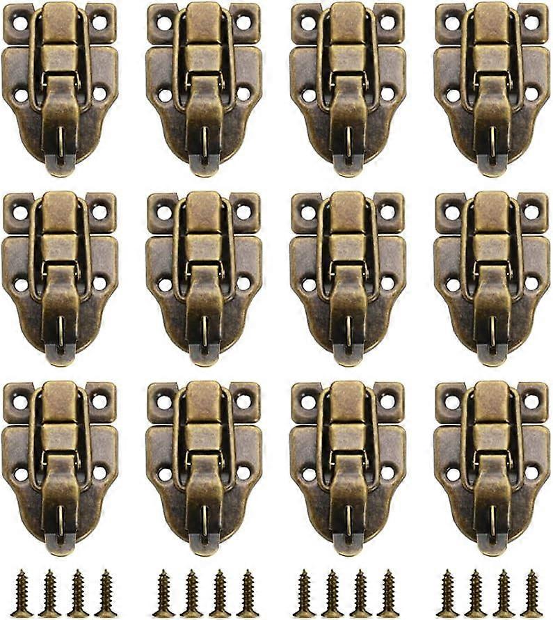 12Pcs Vintage Style Gift Box Latches For Mini Suitcase Bronze Color ...