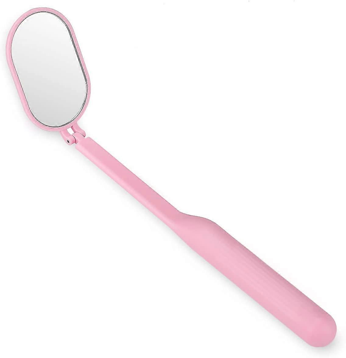 Eyelash Extensions Mirror  Lash Mirror Adjustable Folding Inspection Mirror False Lash Extensions Supplies (Pink)