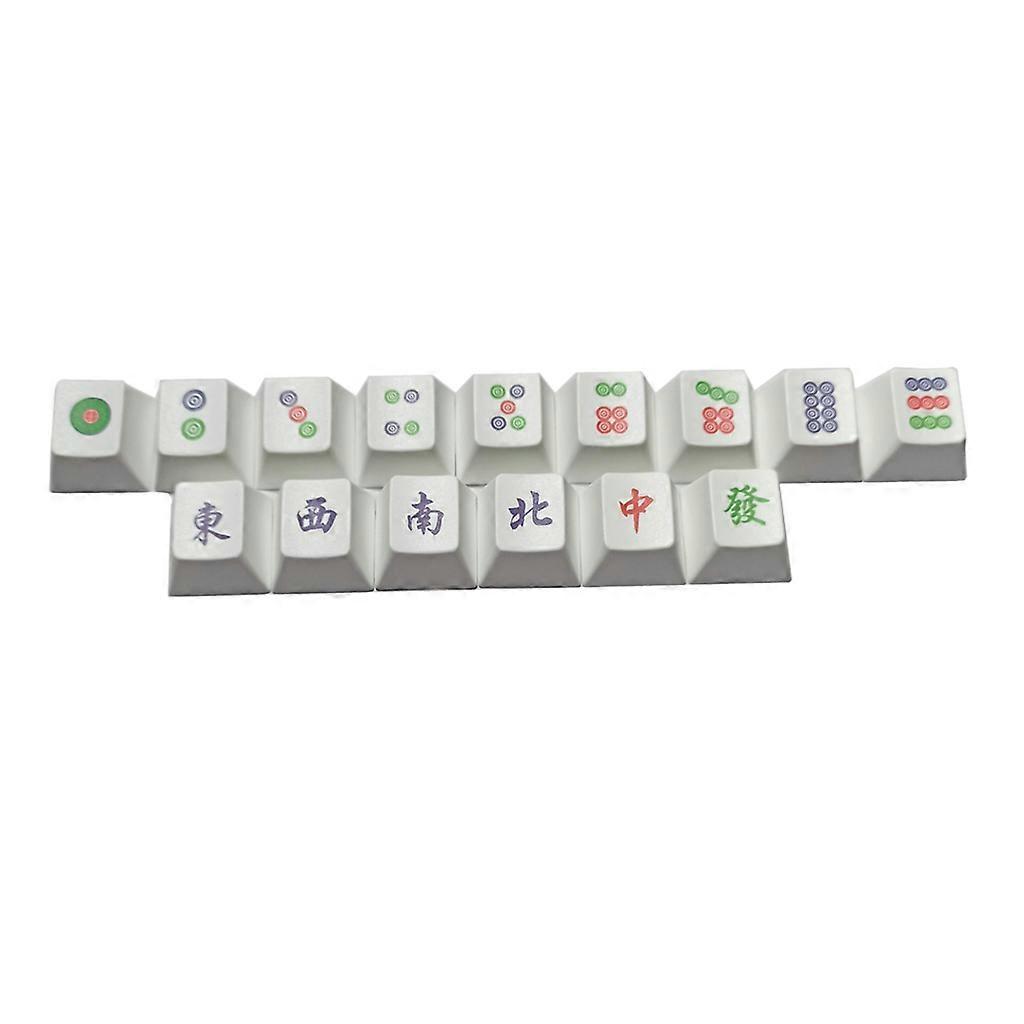 Mahjong Theme PBT Keycaps 15PCS OEM Profile For Mechanical Keyboard Keycap DIY