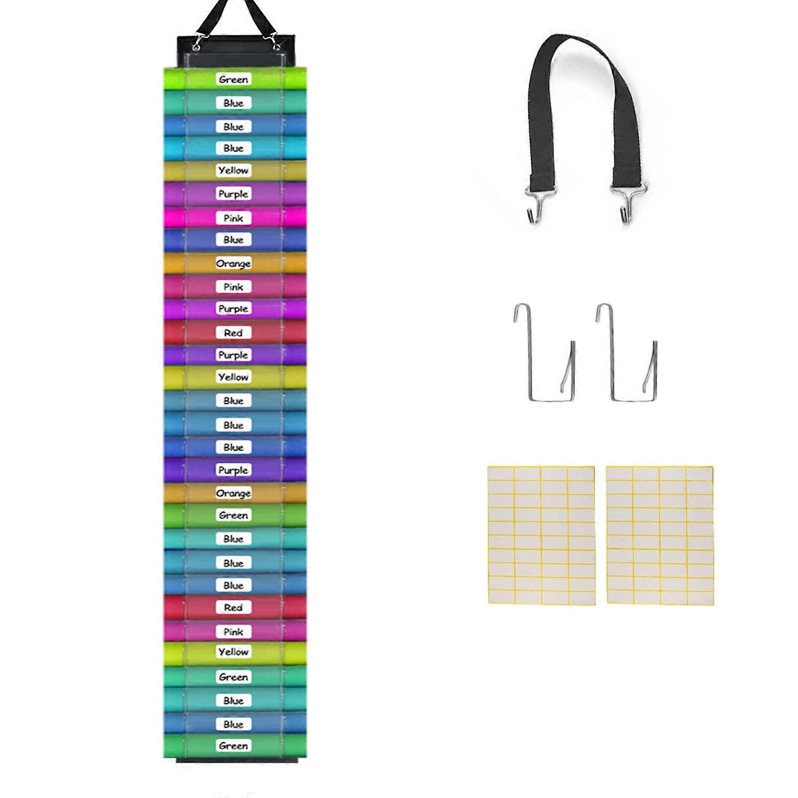 Vinyl Roll Holder with 2 Hooks Vinyl Roll Rack Holder with 60 Compartments