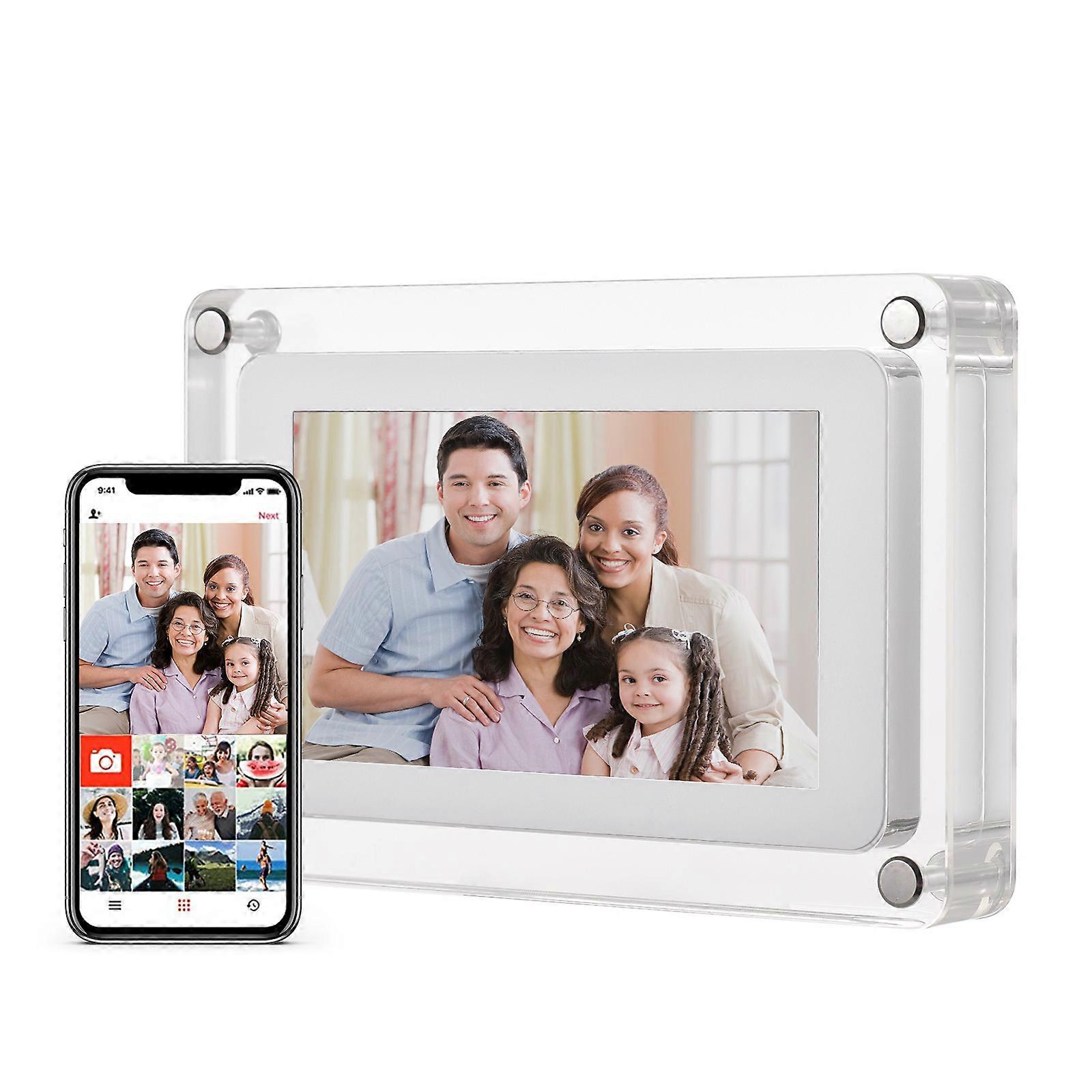 10.1 Inch WiFi Acrylic Digital Photo Frame Digital Picture Frame Built-in 8GB Memory for Friends Families, Frameo APP Sharing
