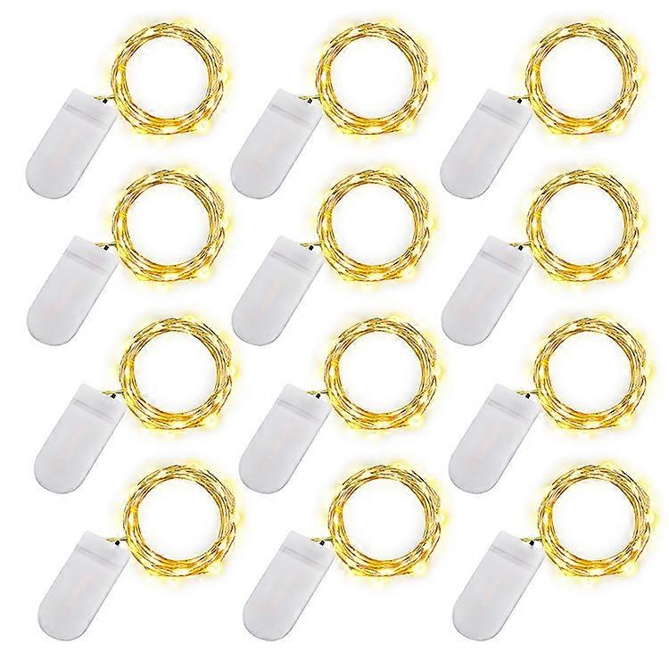 12pcs 2m 20 LED Fairy String Lights -Warm White
