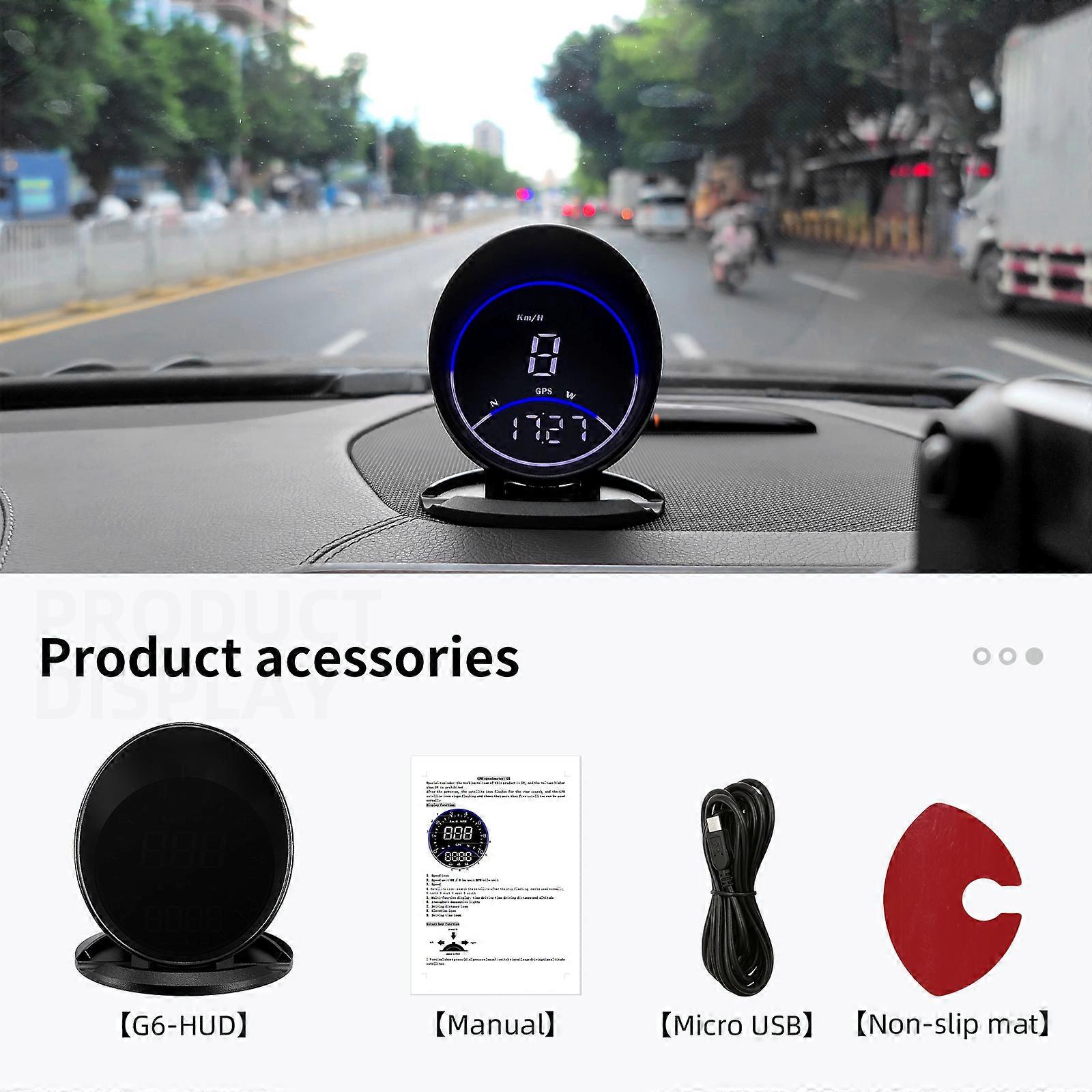 WiiYii G6 GPS Car MPH KMH HUD Speedometer Head Up Display Hybrid Vehicles Auto Speed Alarm Projector Gps for All Car