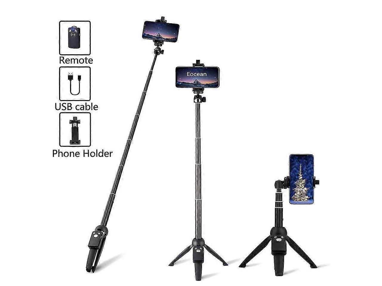 Professional Selfie Stick Tripod, 40-inch Extendable Selfie Stick With Wireless Remote And Tripod Stand For Iphone 14 13 12 11 Pro Xs Max Xr X 8 7, An