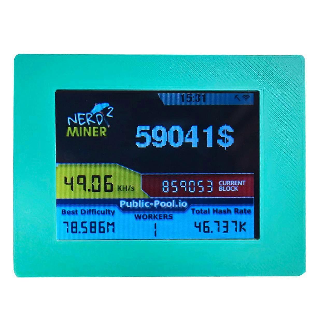 Nerdminer V2 Miner 56KH/S 2.8 Inch LCD Display BTC Lottery Miner Bitcoin  Solo Miner Nerd