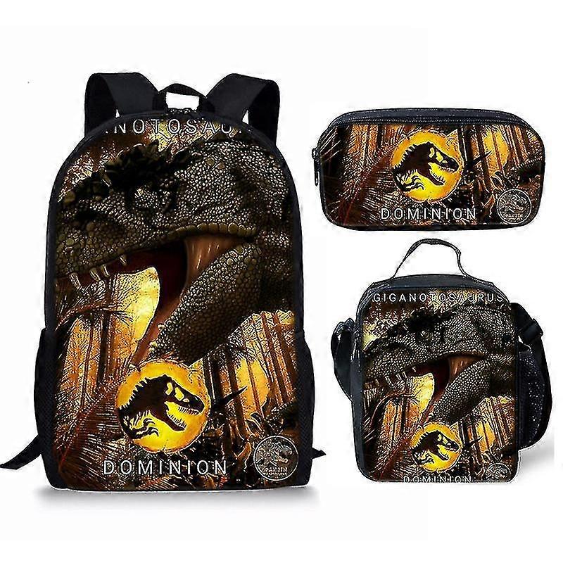 Jurassic World Schultasche Kinderrucksack oder Lunchtasche oder Federmäppchen oder 3pcs Set Dinosaurier Print Rucksack für Kinder