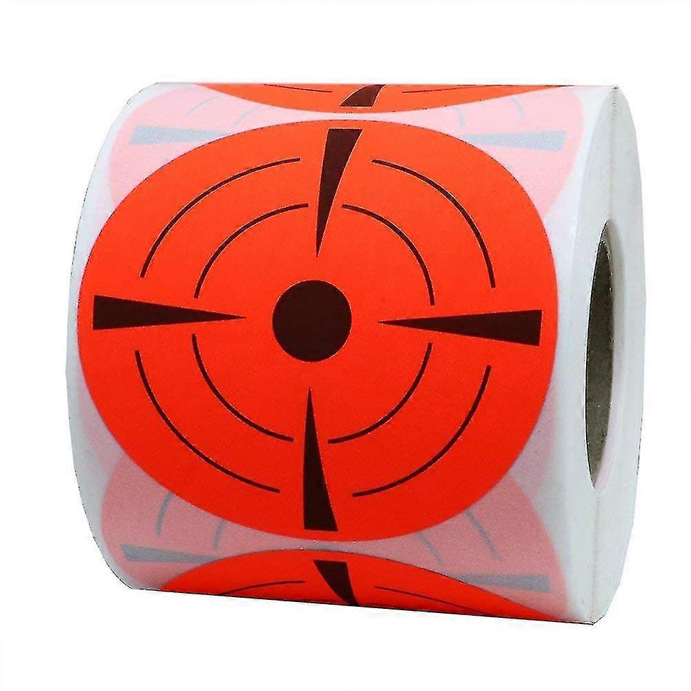 3 Inch Round Stickers Target Pasters Adhesive Shooting Targets Dots Labels (fluorescent Red)