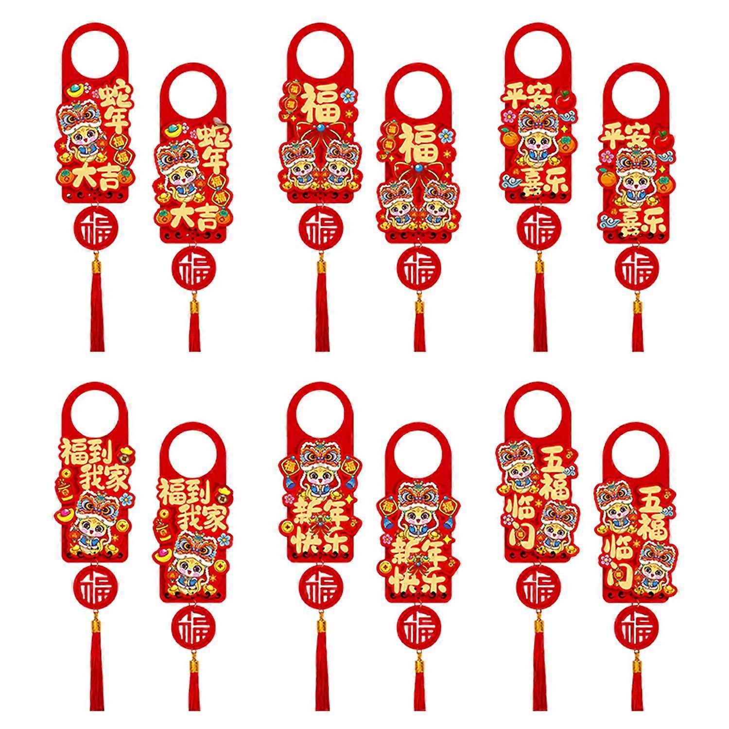 2025 Door Handle Decor Snake Year Chinese New Year Door Handle Pendant Cartoon Snake Hanging