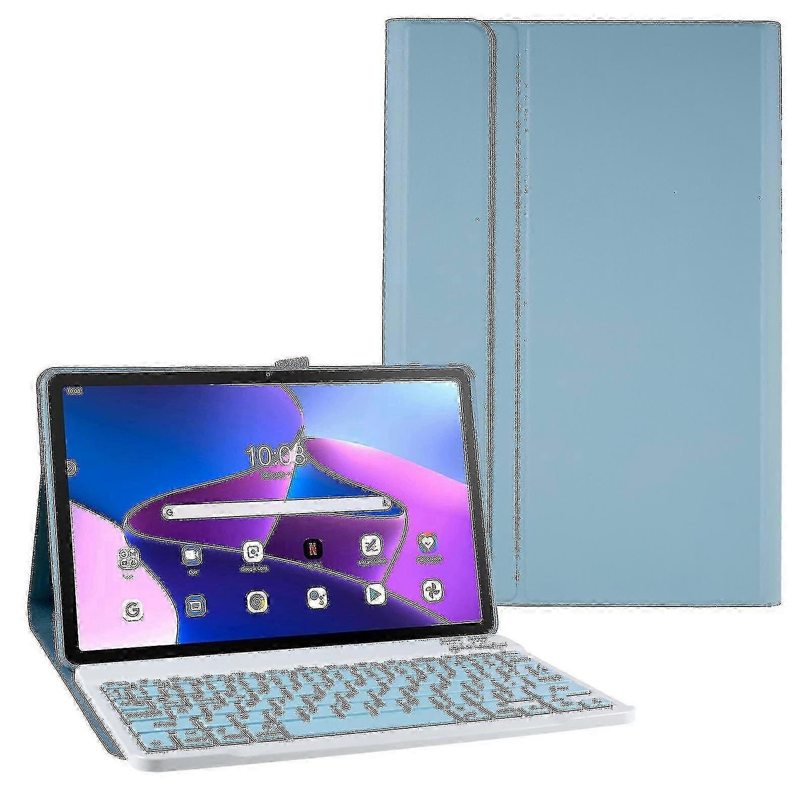 لينوفو تاب M10 زائد (الجيل 3) بو الجلود صدمات حالة اللوحي حامل غطاء مضاد للخدش مع لوحة مفاتيح بلوتوث