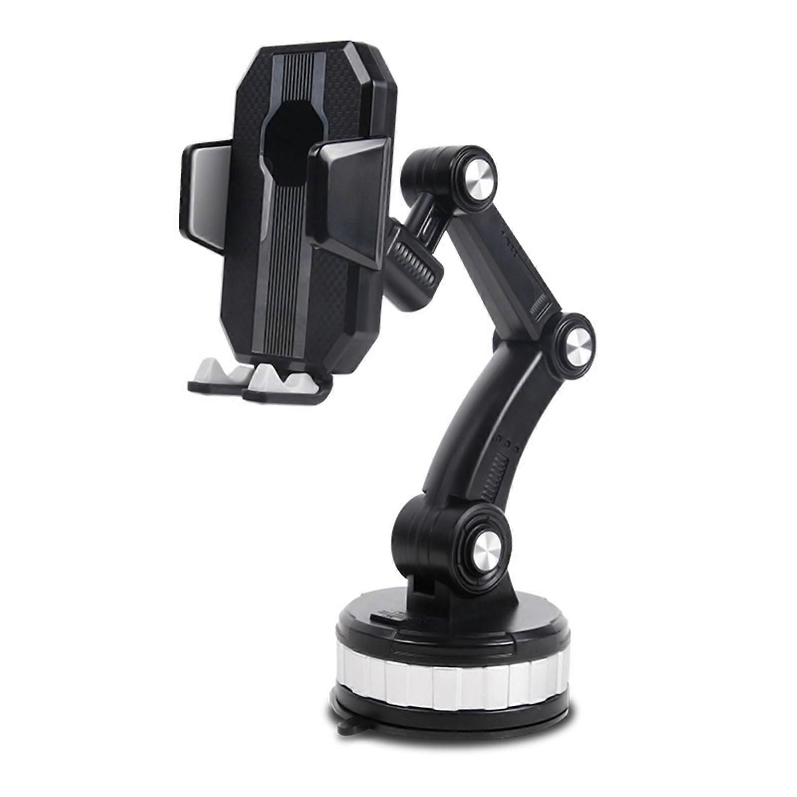 Adjustable Car Phone Mount with Powerful Clamps Sucker Holder Windshield Bracket