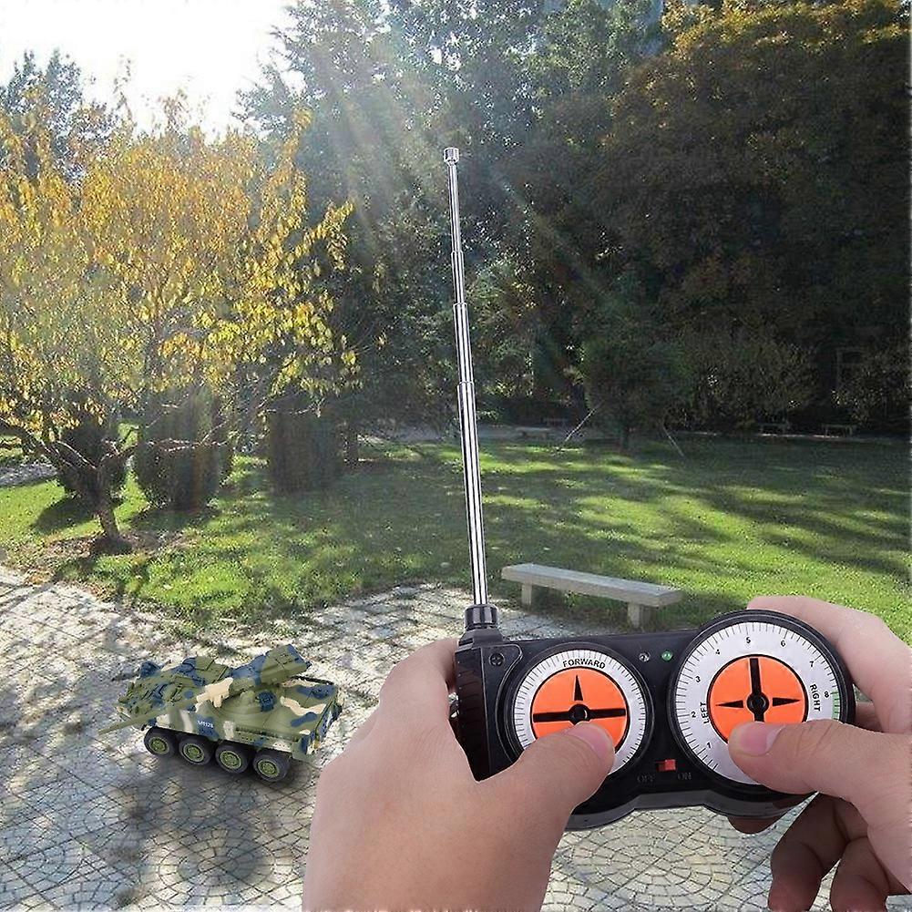 27MHzRemote Control Tank Rechargeable RC Vehicle Toy Model(Army Green Camouflage Artillery Car)