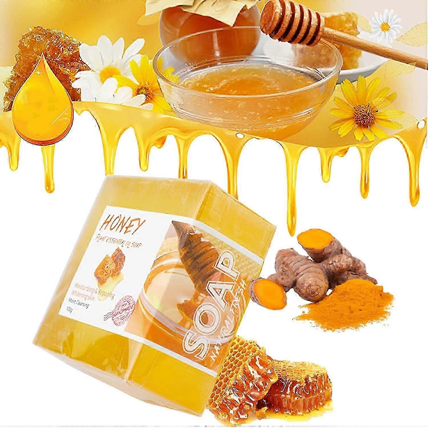 Turmeric Honey Soap Bar Lavado Essentials,Turmeric Honey Soap Bar for Dark Spots Lavado Essentials Turmeric Soap Bar