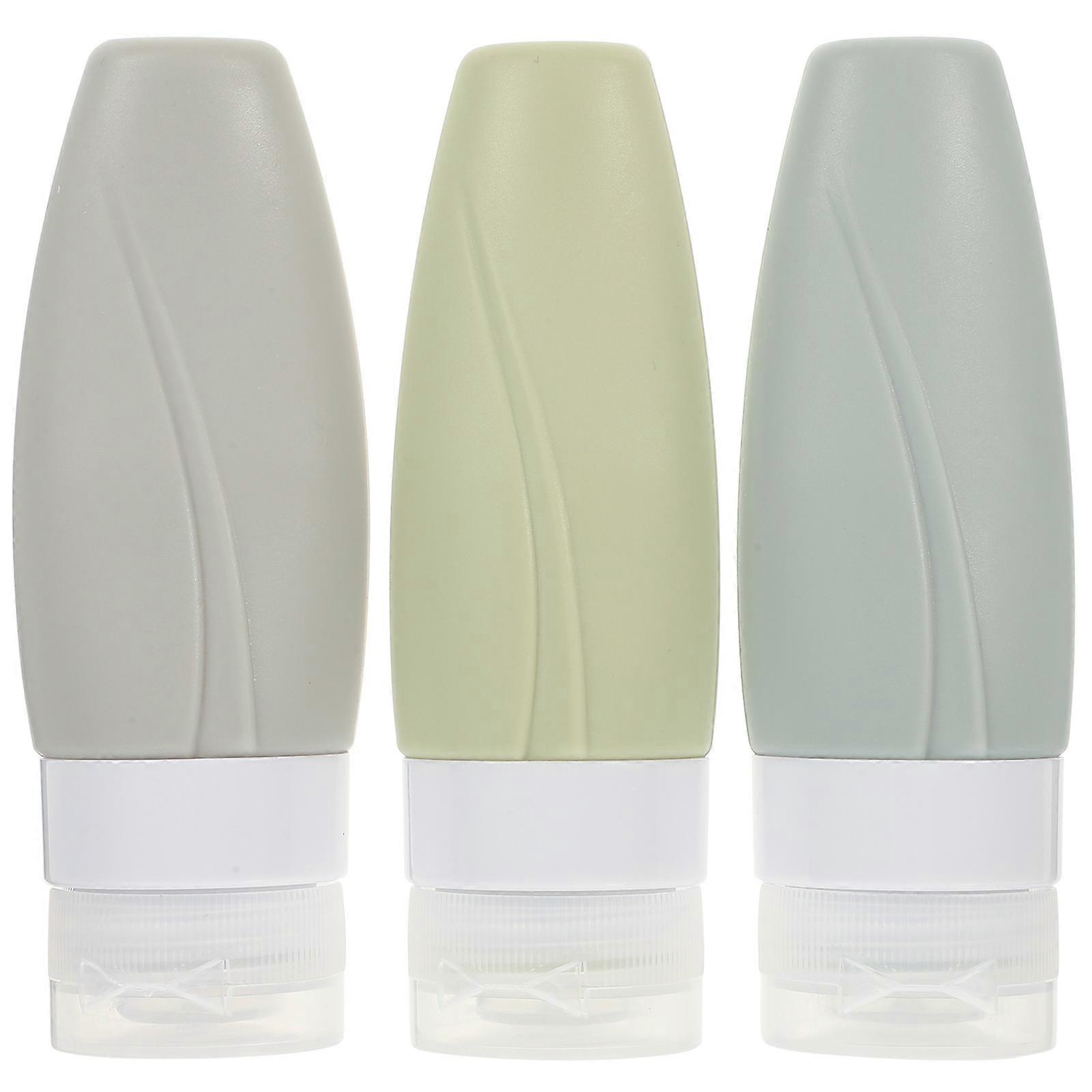3 st silikon reseflaskor läckagesäkra lotionbehållare schampoflaskor